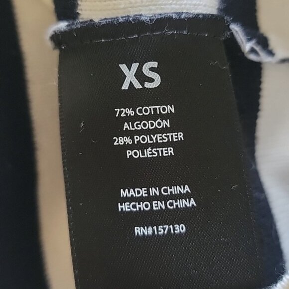 MESH + LACE Black Cream Striped Contrast Red Cuff Crewneck Knit Boho Sweater XS - Picture 5 of 9